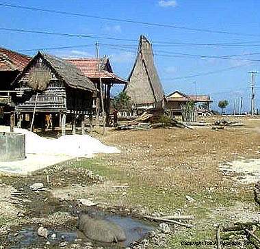 'Modern' Montegnard (Jarai) resettled village, Central Highlands, Vietnam, 2000
