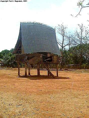 Traditional Montagnard 'Rong' Meeting House, Central Highlands, Vietnam, 2000