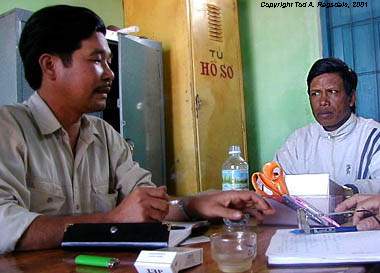 Vietnamese (Kinh) official and Montagnard (Jarai) politician, Central Highlands, Vietnam, 2000